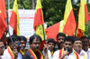 Mangaluru: Rakshana Vedike protests against Cauvery water release